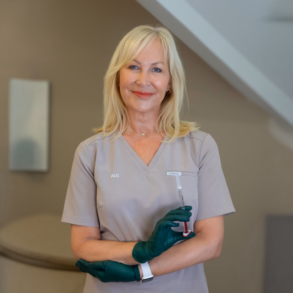 Portrait of Sally O’Donnell, founder of the Aesthetic Laser Clinic